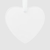 Clear Acrylic Ornament in Elegant Heart Shape (Vorderseite)