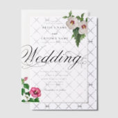 Clear Acrylic Tropical Hibiskus Wedding Pergament Einladungen (Versetzt (Einladung))