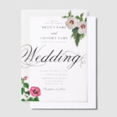 Clear Acrylic Tropical Hibiskus Wedding Pergament Einladungen (Versetzt)