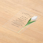 Clear Acrylic Tulip Wedding Invitation Acryleinladungen (Ablage )