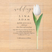 Clear Acrylic Tulip Wedding Invitation Acryleinladungen (Vorderseite)