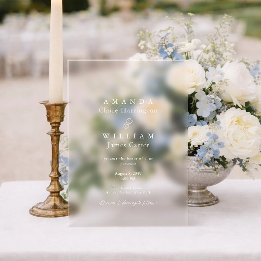 Clear Acrylic Wedding Invitation | Luxury French Acryleinladungen