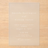 Clear Acrylic Wedding Invitation, Modern Minimal  Acryleinladungen (Vorderseite)