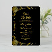 Clear Acrylic Wedding Luxury Save the Date Folieneinladung (Stehend vorne)
