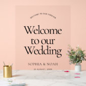 Clear Acrylic Wedding Welcome Sign Minimalistisch Acrylschild (Hochzeit)
