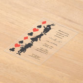 CLEAR Alice in Wonderland Cards Tea Party Birthday Acryleinladungen (Ablage )