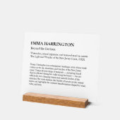 Clear Art Gallery Exhibit Display Plaque Acrylschild (Winkel)