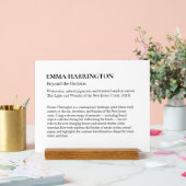 Clear Art Gallery Exhibit Display Plaque Acrylschild (Hochzeit)