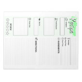 Clear Blank Full Page Recipe Papers | Personalized Notizblock (Vorderseite)
