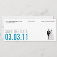 Clear Blue Kitsch Save the Date
