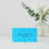 Clear Blue Pool Water Foto Business Card Visitenkarte (Stehend Vorderseite)