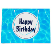 Clear Blue Pool Water Foto Geburtstag Große Geschenktüte (Vorderseite)