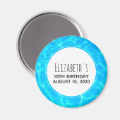 Clear Blue Pool Water Foto Geburtstag Magnet (Vorderseite/Rückseite)