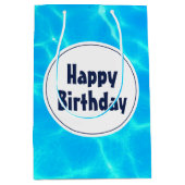 Clear Blue Pool Water Foto Geburtstag Mittlere Geschenktüte (Vorderseite)