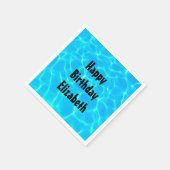Clear Blue Pool Water Foto Geburtstag Serviette (Ecke)