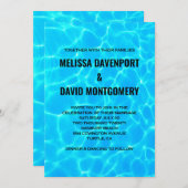 Clear Blue Pool Water Foto Lässig Hochzeit Einladung (Vorne/Hinten)