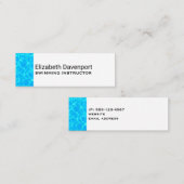 Clear Blue Pool Water Foto Mini Visitenkarte (Vorne/Hinten)