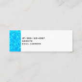 Clear Blue Pool Water Foto Mini Visitenkarte (Rückseite)