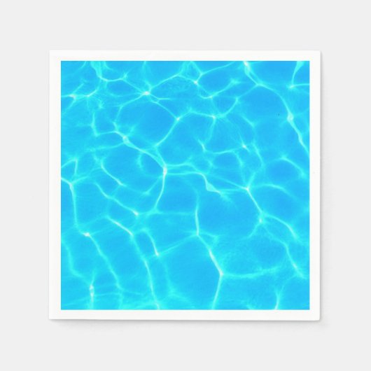 Clear Blue Pool Water Foto Serviette (Vorderseite)