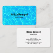 Clear Blue Pool Water Foto Visitenkarte (Vorne/Hinten)