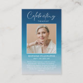 Clear Blue Sky Prayer Photo Sympathy Cards Visitenkarte (Vorderseite)