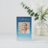 Clear Blue Sky Prayer Photo Sympathy Cards Visitenkarte (Stehend Vorderseite)
