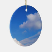 Clear Blue Sky & White Wolken Weihnachtsdekoration Keramik Ornament (Rechts)