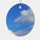Clear Blue Sky & White Wolken Weihnachtsdekoration Keramik Ornament (Links)