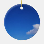 Clear Blue Sky & White Wolken Weihnachtsdekoration Keramik Ornament (Hinten)