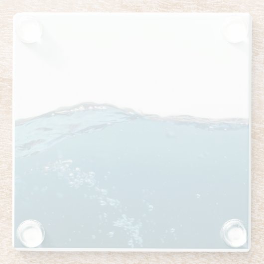 Clear Blue Wave Glasuntersetzer (Rückseite)