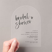 Clear Boho Brautparty Acrylic Party Einladung (Insitu (Handheld))