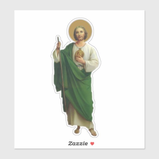 Clear Border St. Jude 8" Aufkleber (Blatt)