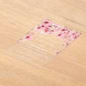 Clear Cherry Blossom Wedding Acryleinladungen (Ablage )