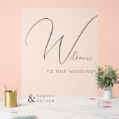 Clear Chic Willkommen bei unserem Hochzeitszeichen Acrylschild (Hochzeit)