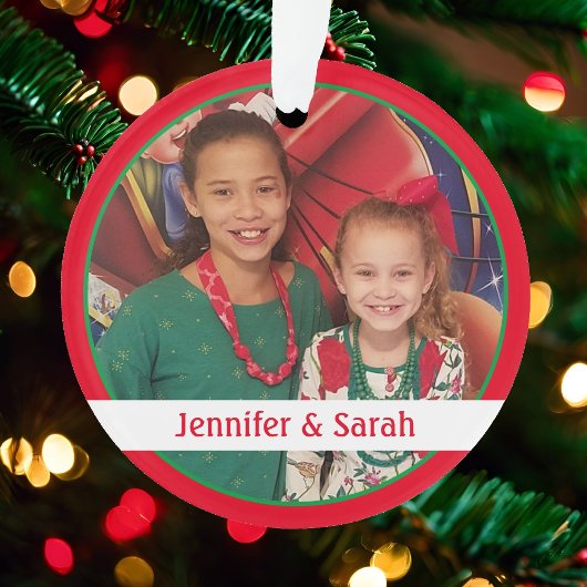 Clear Christmas 2 Foto Kids Picture Simple Modern Ornament