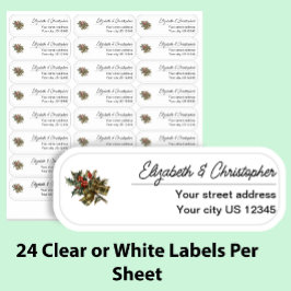 Clear Christmas Return Address Custom Transparent Aufkleber