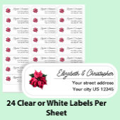 Clear Christmas Return Address Custom Transparent  Aufkleber