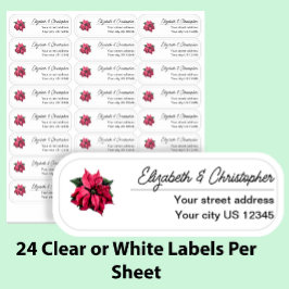 Clear Christmas Return Address Custom Transparent Aufkleber