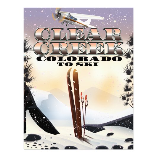Clear Creek, Colorado Ski Poster. Fotodruck (Vorne)