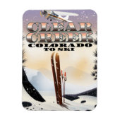 Clear Creek, Colorado Ski Poster. Magnet (Vertikal)