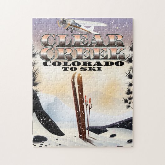 Clear Creek, Colorado Ski Poster. Puzzle (Vertikal)