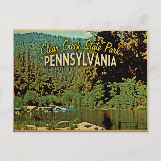 Clear Creek Pennsylvania Postkarte (Vorderseite)