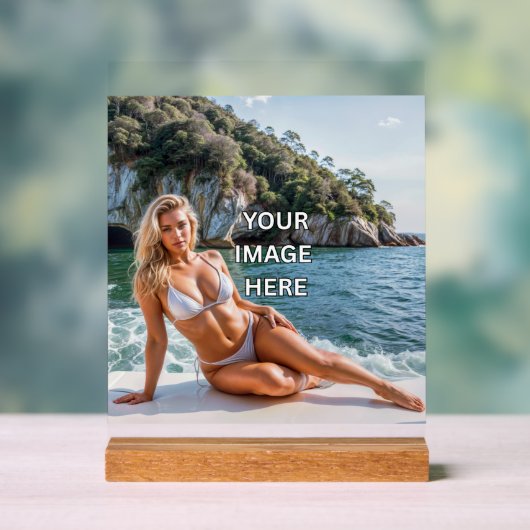 CLEAR! 🪧 Custom Acrylic Sign – Add Image or Text Acrylschild (Neutral)