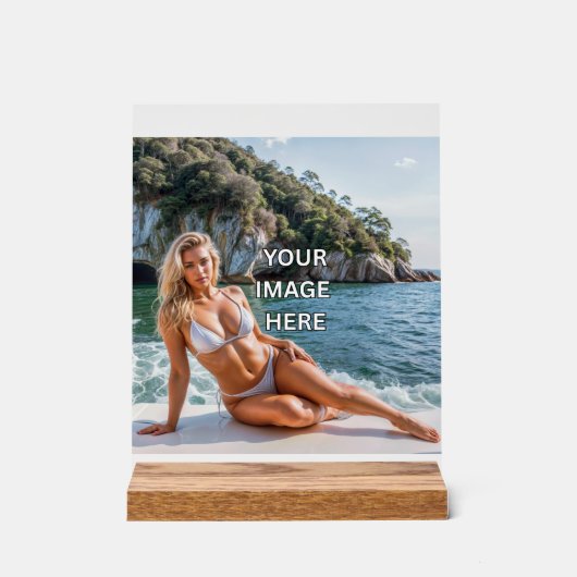 CLEAR! 🪧 Custom Acrylic Sign – Add Image or Text Acrylschild (Vorderseite)