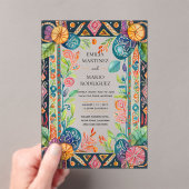 Clear Fiesta Folkart Blumenzettel Acryleinladungen (Insitu (Handheld))