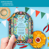 Clear Fiesta Folkart Blumenzettel Acryleinladungen