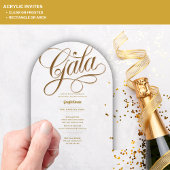 Clear Gala Business Wohltätigkeit Corporate Gold Acryleinladungen
