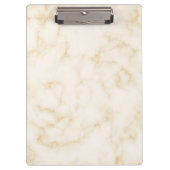 Clear Gold White Marmor Klemmbrett (Vorderseite)