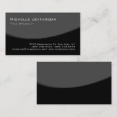 Clear Grau Black Pattern Trendy Business Card Visitenkarte (Vorne/Hinten)