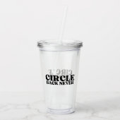 Clear Intent | Circle Back Never Reusable Acryltrinkbecher (Rückseite)
